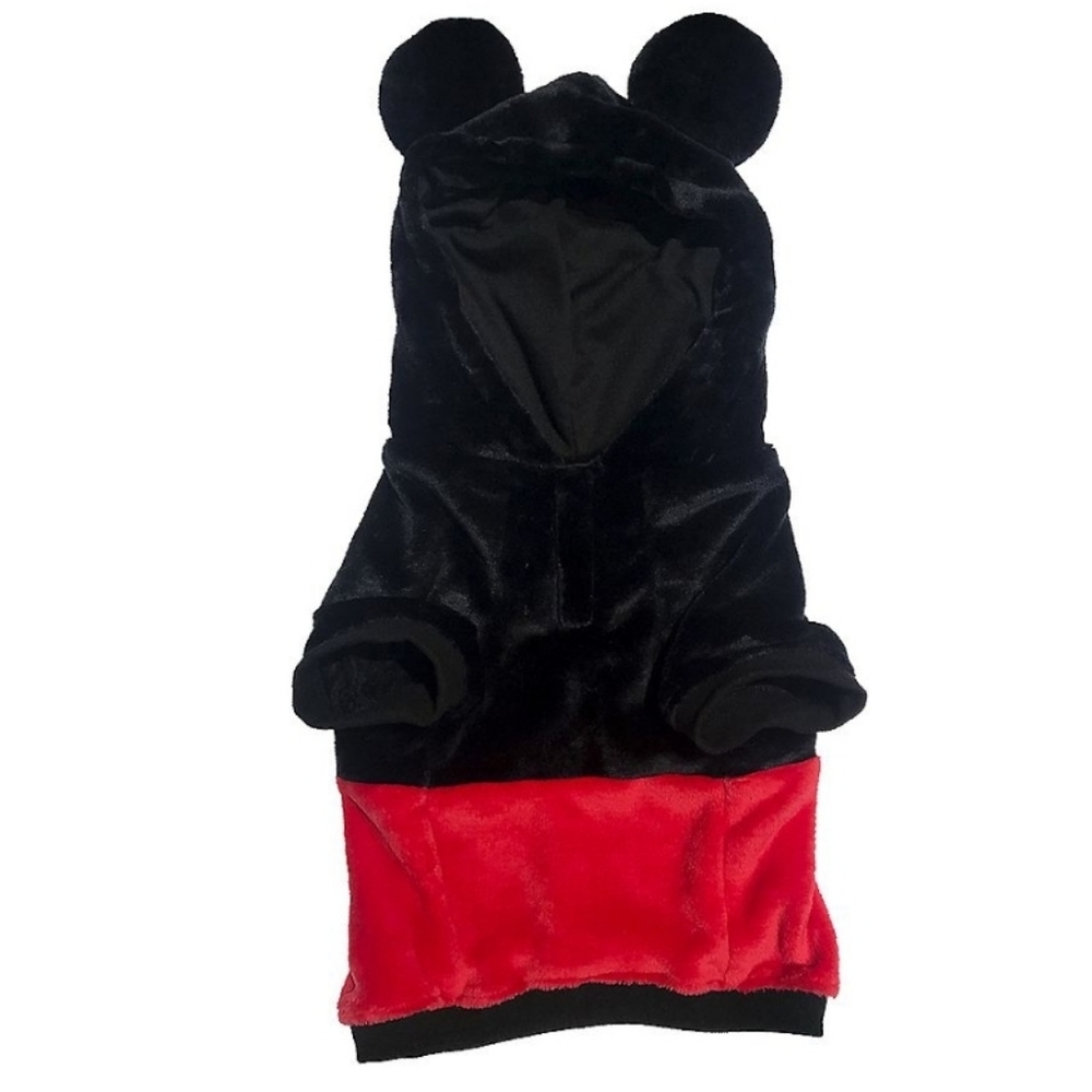 Disney mickey mouse pet fuzzy hoodie New m L - Picture 2 of 3